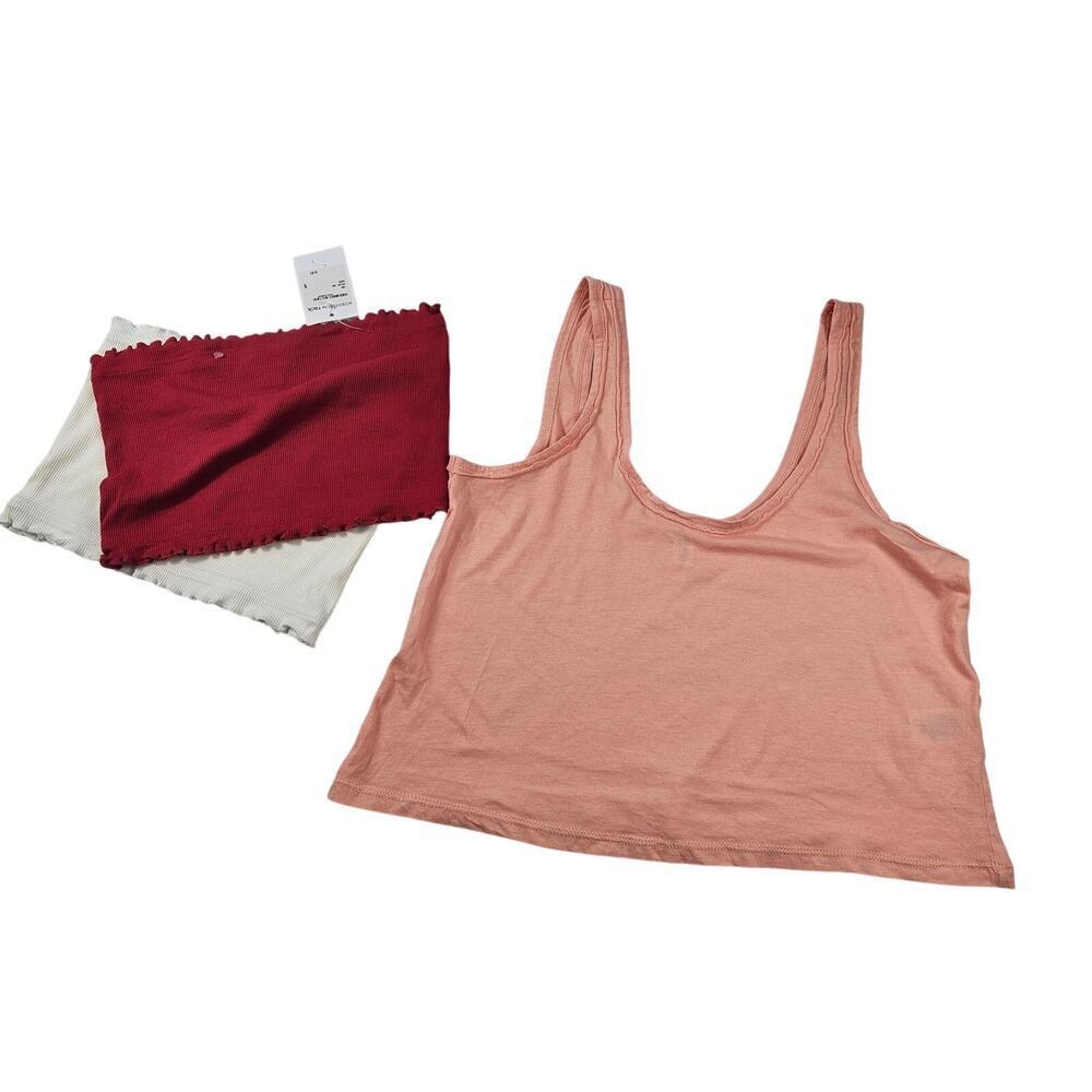 NWT NORDSTROM size XXS & 2 lot of crop tops summer shirts juniors tube NEW